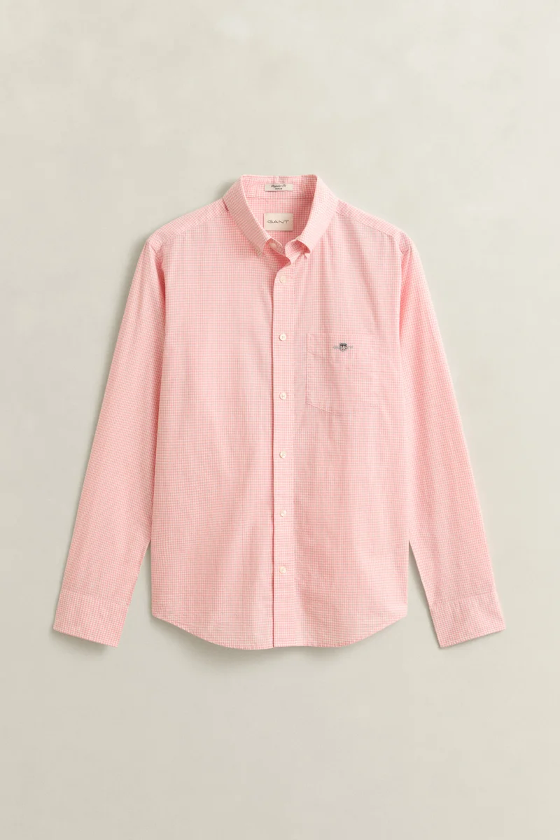 GANT  Regular Classic Poplin Gingham Shirt for Men | Best Price UAE